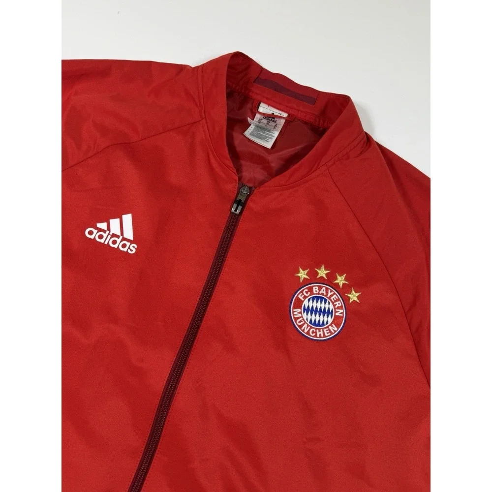 Adidas Bayern Munich Football Anthem Jacket Soccer Mens Track Top Red Sz XL 2015